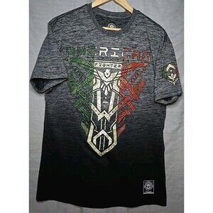 American Fighter Men T-Shirt XL Black/Gray Graphic Geometric Logo Short Sleeve